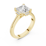 Gold Jewelry L35-123, Princess center stone, Yellow Gold, view 2