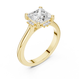 Gold Jewelry L35-123, Princess center stone, Yellow Gold, view 2