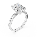 Gold Ring DDLR-175, Radiant center stone, White Gold, view 2