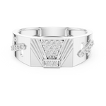 Gold Ring LR-01 (31), White Gold, view 4