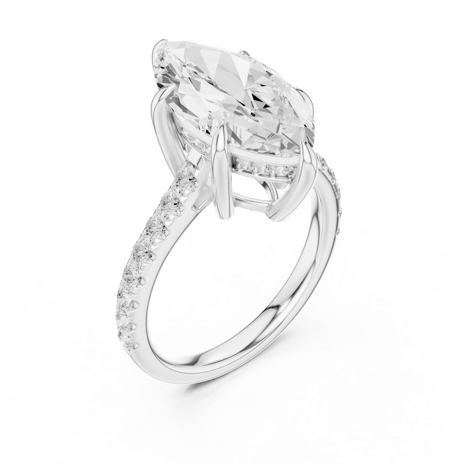 Gold Ring DDLR-1026, White Gold, view 2
