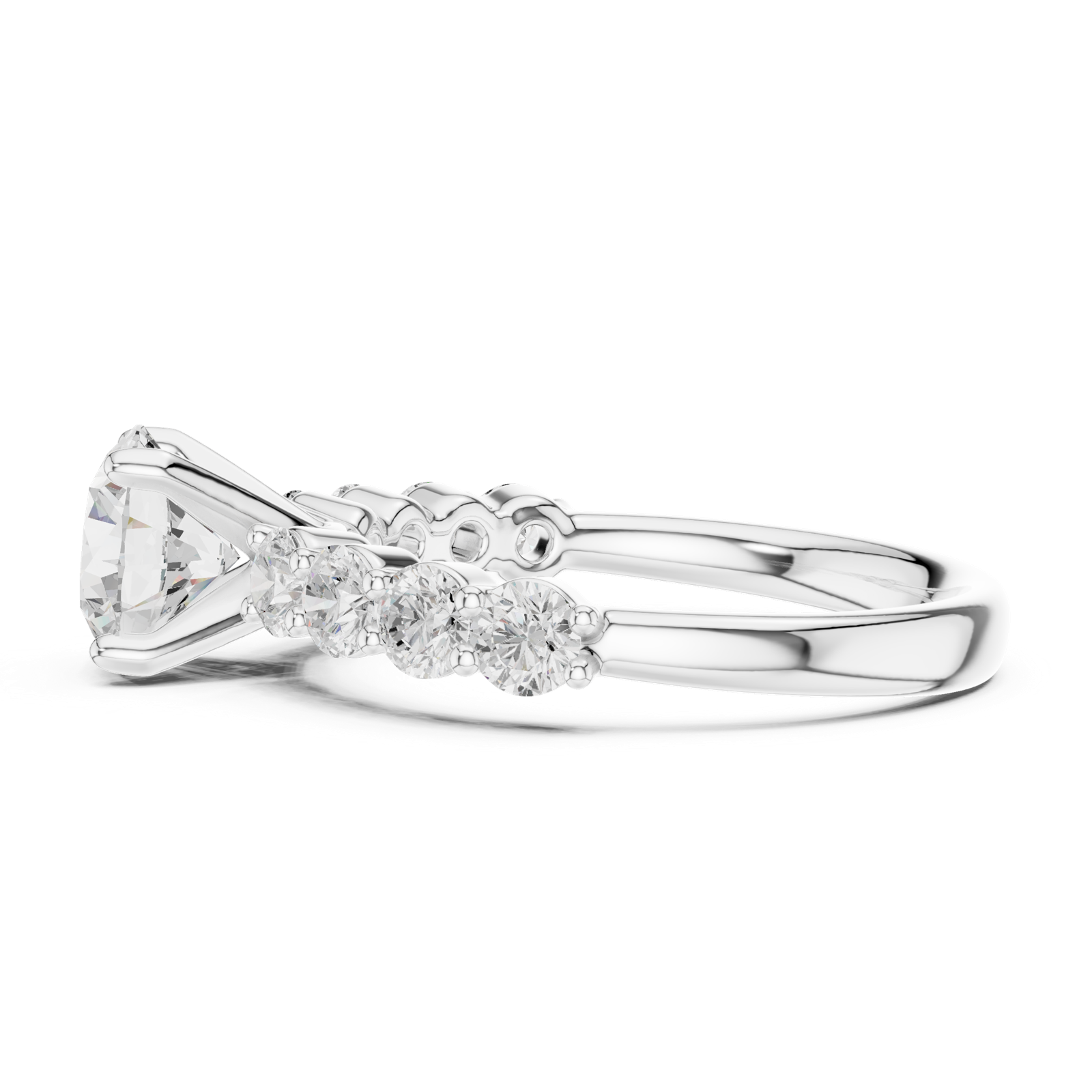 Gold Ring DDLR-642, White Gold, view 3