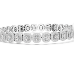 14K Solid Gold Lab Diamond Bracelet, White Gold, view 3