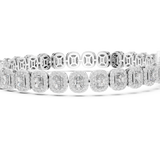 14K Solid Gold Lab Diamond Bracelet, White Gold, view 3