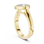 Gold Jewelry L36-3, Pear center stone, Yellow Gold, view 1