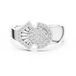 Gold Ring LR-01 (46), White Gold, view 4