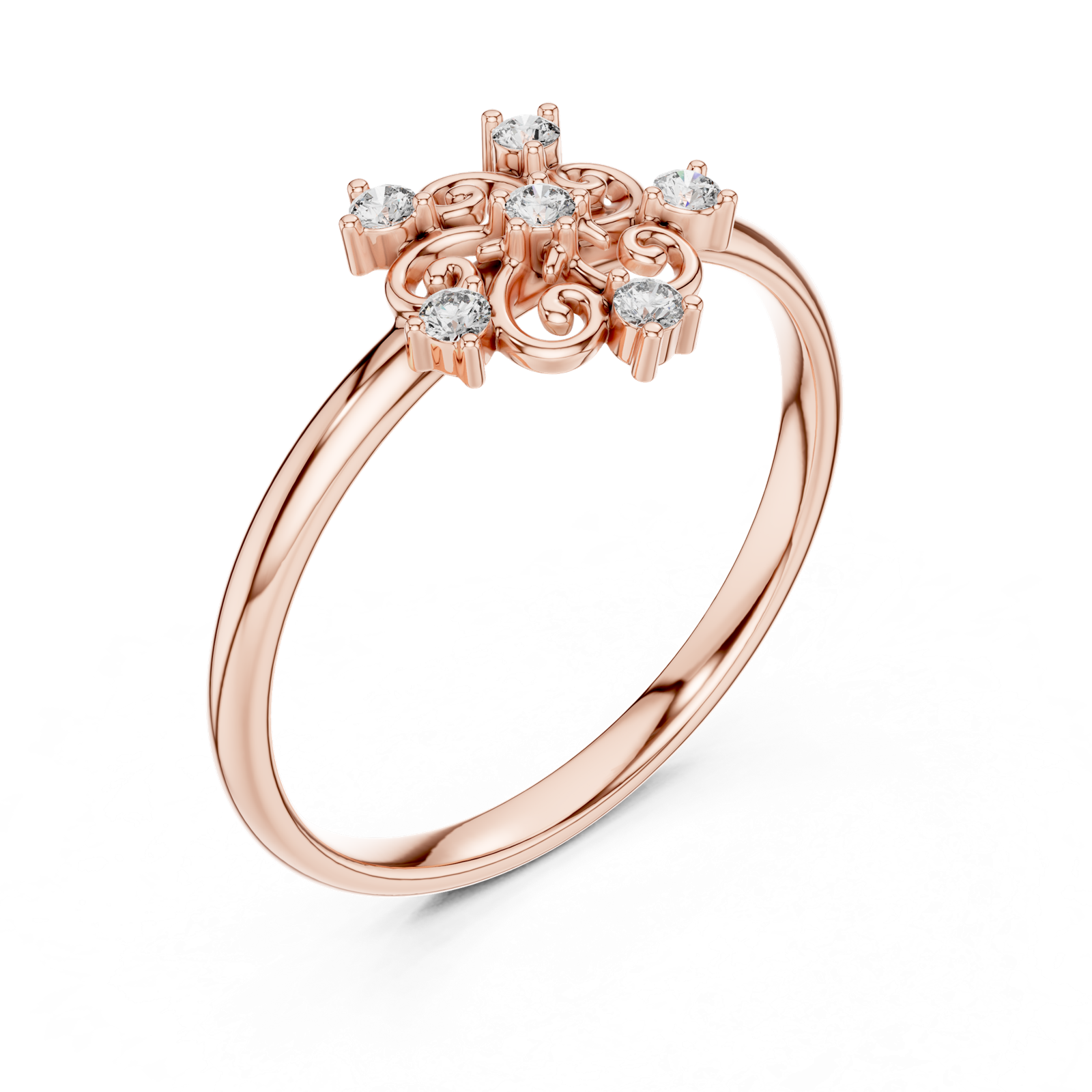 Gold Ring 1 (435), Rose Gold, view 2