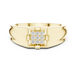 Gold Ring DR-6264, Yellow Gold, view 4