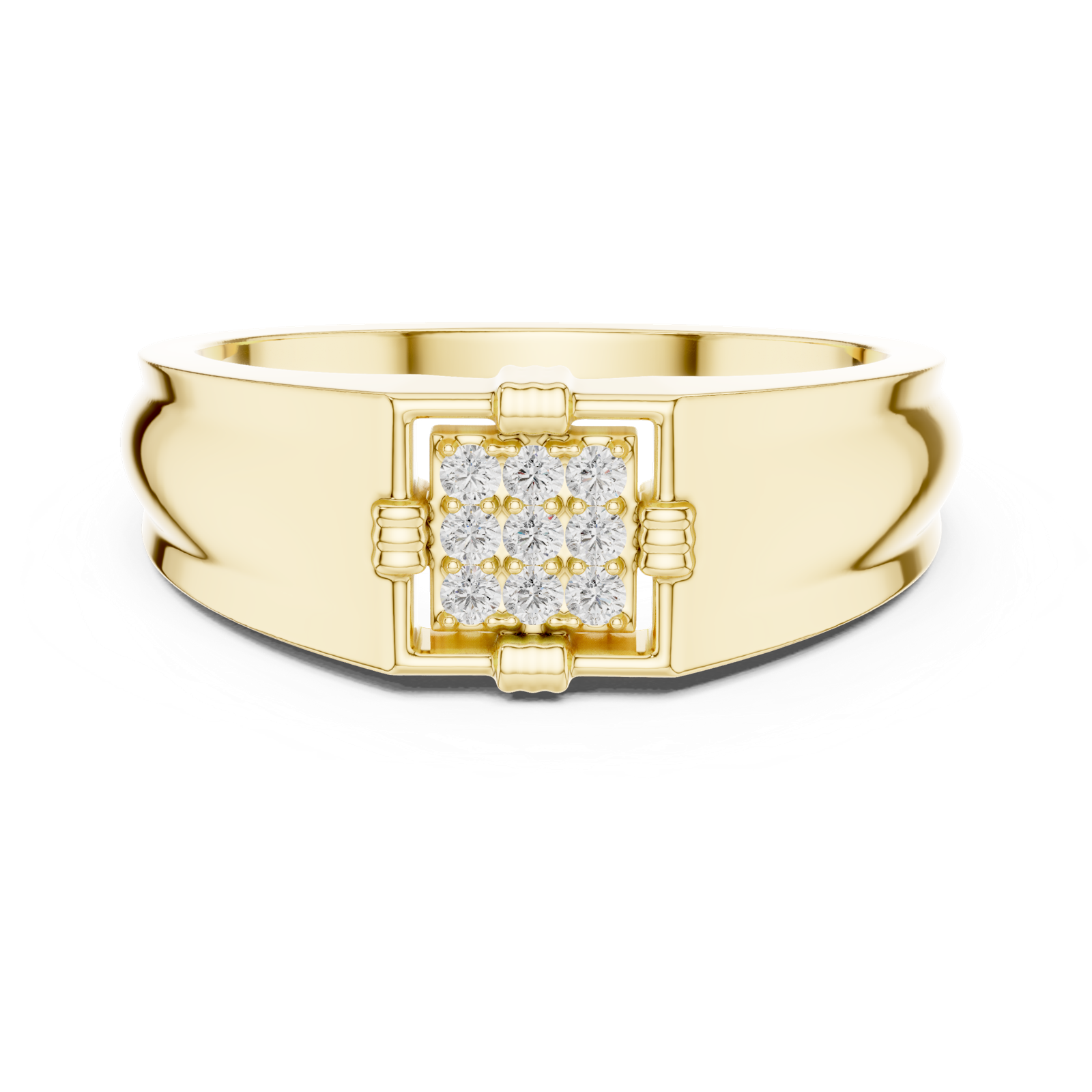 Gold Ring DR-6264, Yellow Gold, view 4