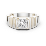 14K Solid Gold Lab Diamond Solitaire Ring, White Gold