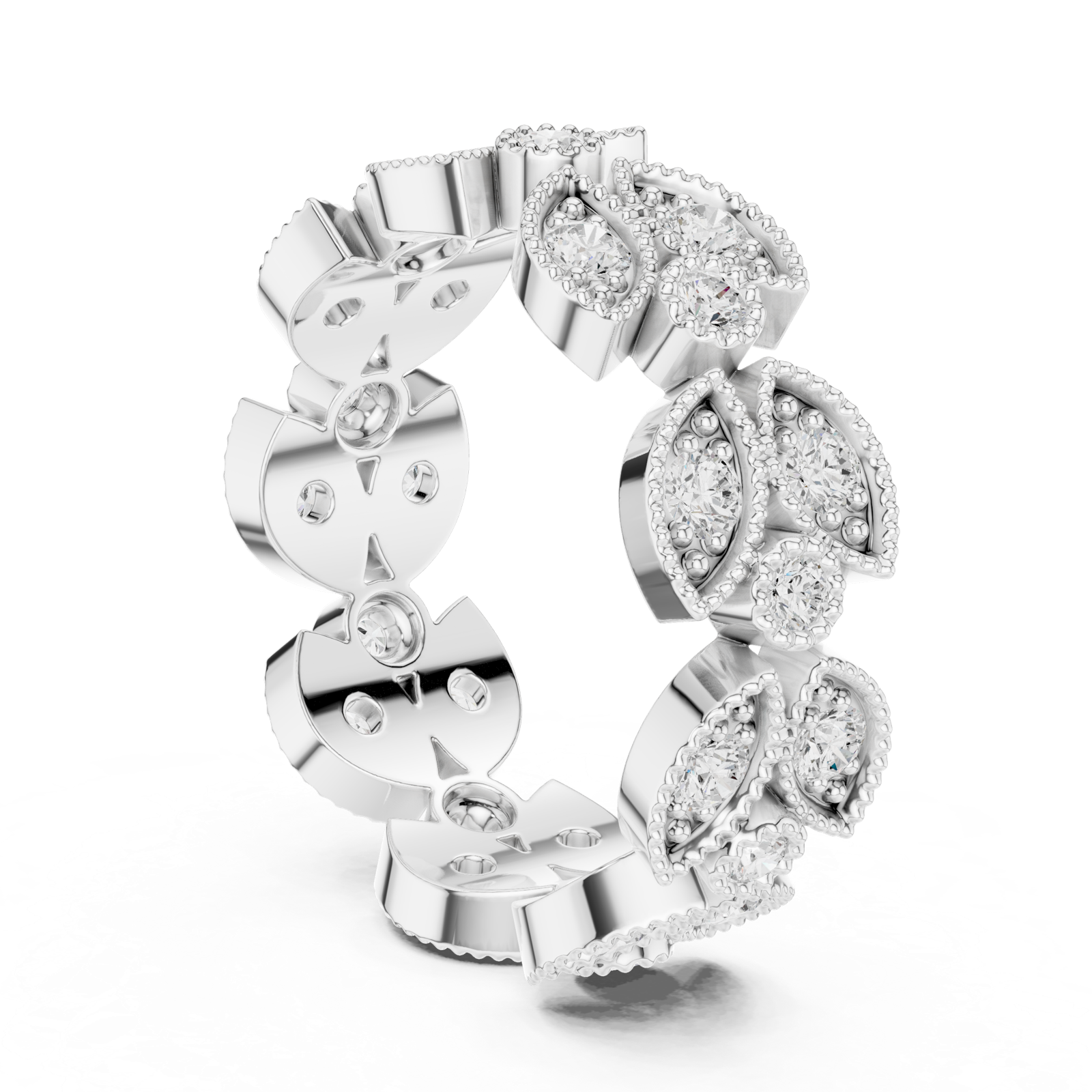 Gold Ring DDLR-368, White Gold