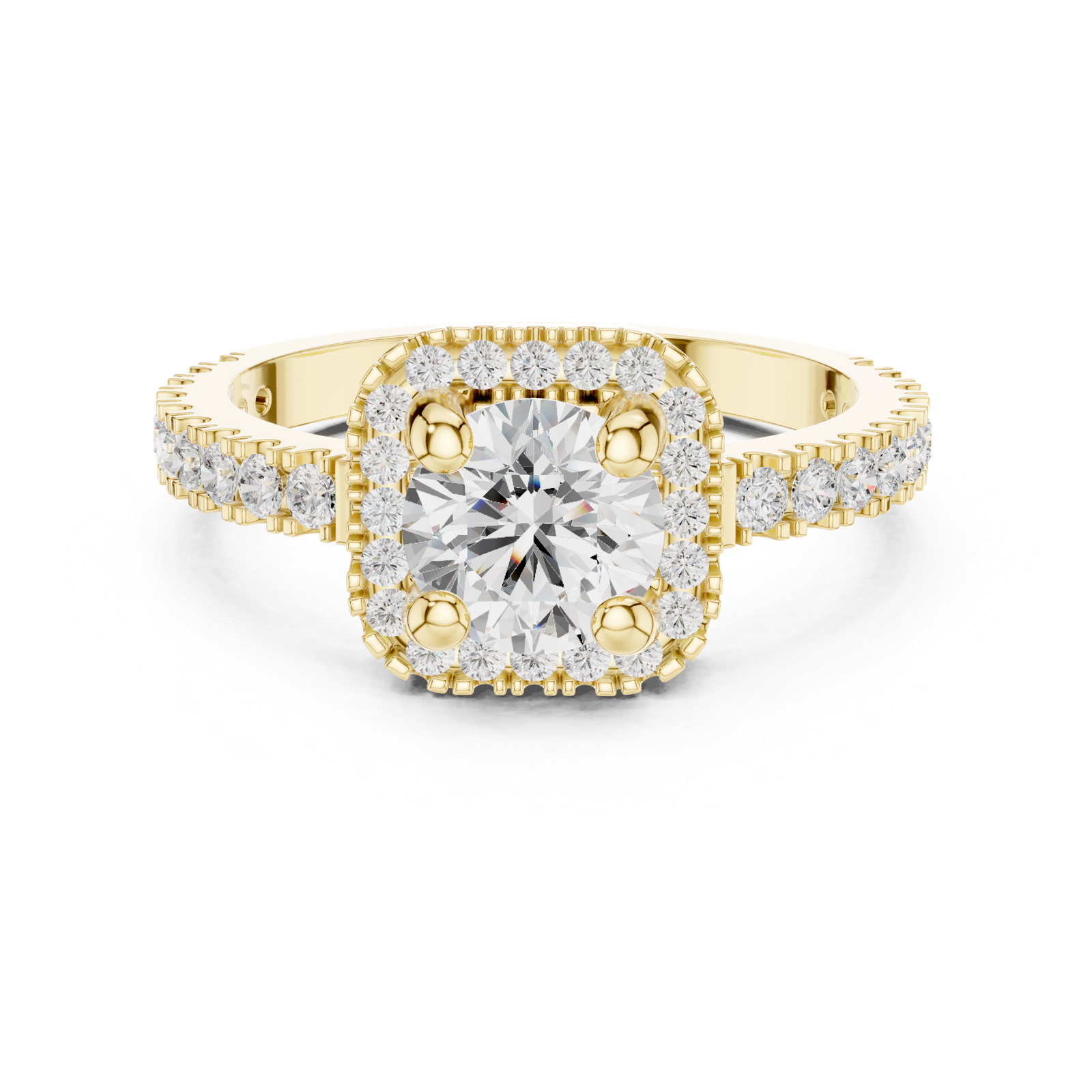 Gold Ring DDLR-314, Yellow Gold, view 4