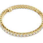 14K Solid Gold Lab Diamond Bracelet, Yellow Gold, view 2