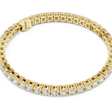 14K Solid Gold Lab Diamond Bracelet, Yellow Gold, view 2
