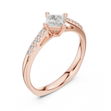 Gold Ring DDLR-518, Rose Gold, view 2