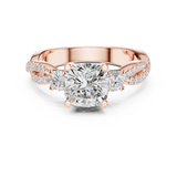 Gold Ring DDLR-1033, Rose Gold, view 4