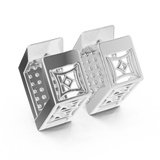 Gold Earrings L03-5, White Gold, view 3