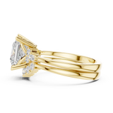 Gold Ring DDLR-440, Princess center stone, Yellow Gold, view 3