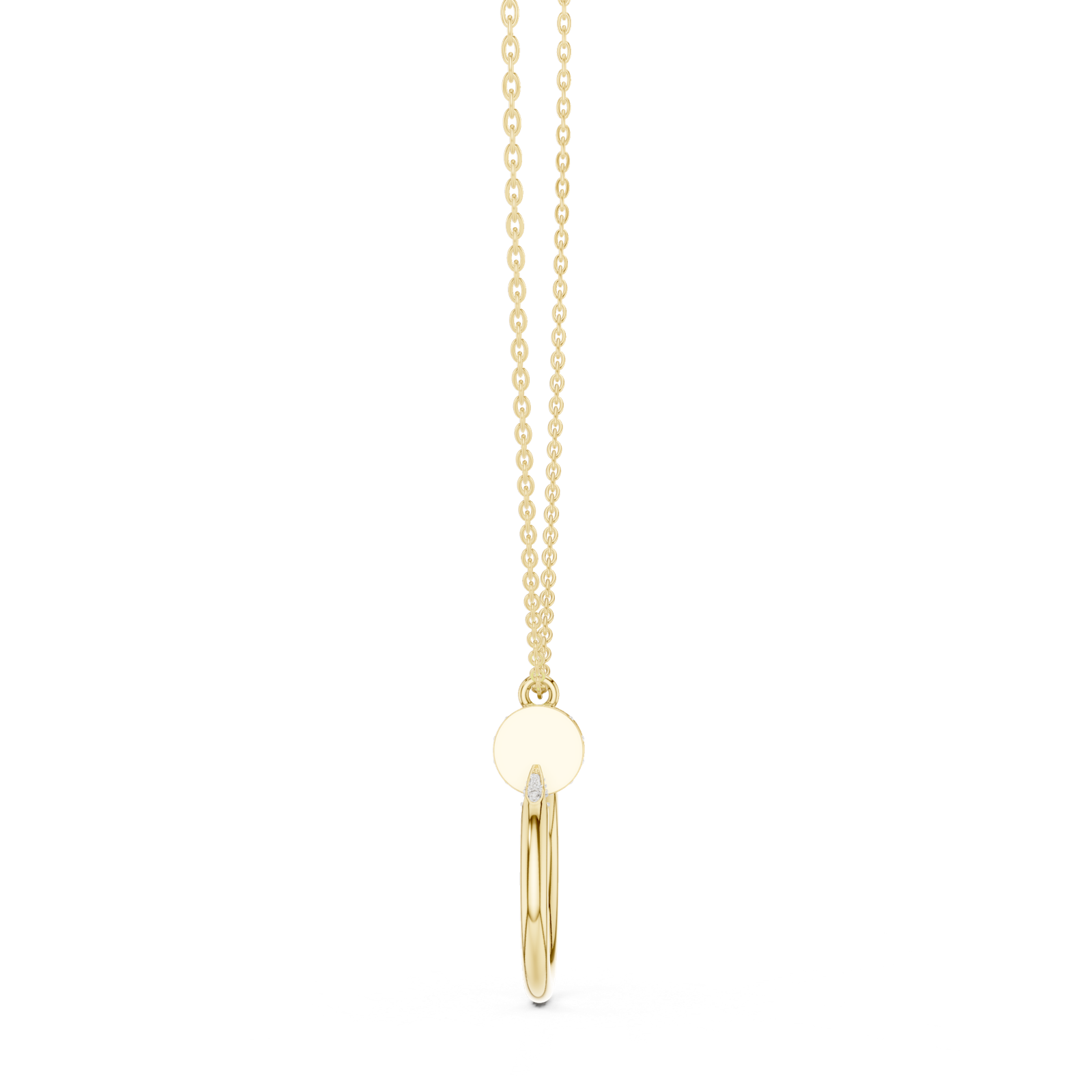 Gold Pendant 12-10001P, Yellow Gold, view 3