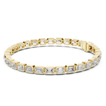 14K Solid Gold Lab Diamond Bracelet, Yellow Gold, view 1