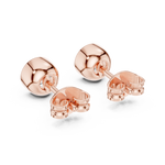 14K Solid Gold Lab Diamond Stud Earrings, Rose Gold, view 3