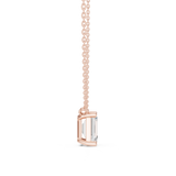 Gold Jewelry, Emerald center stone, Rose Gold, view 3