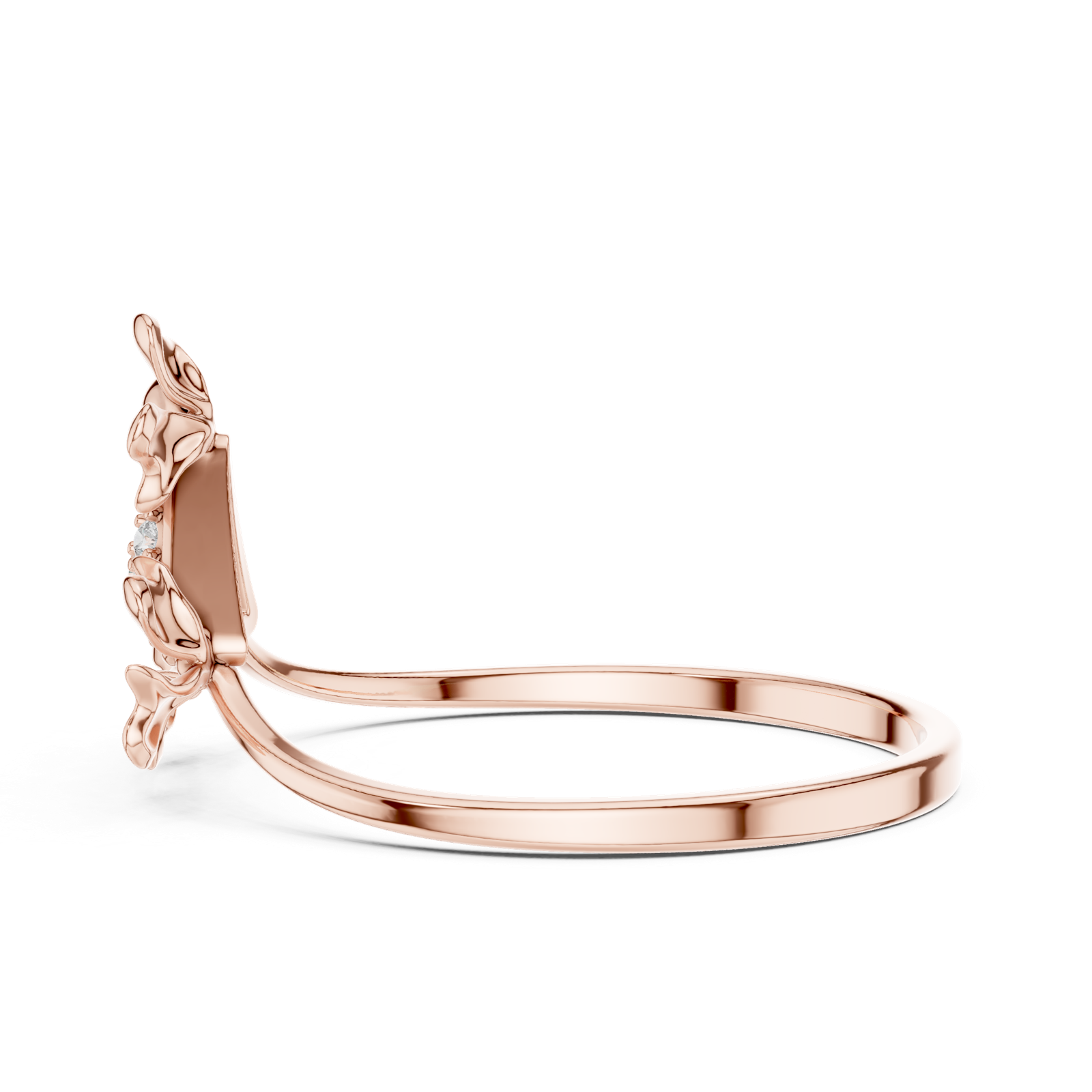 Gold Ring 1 (201), Rose Gold, view 3