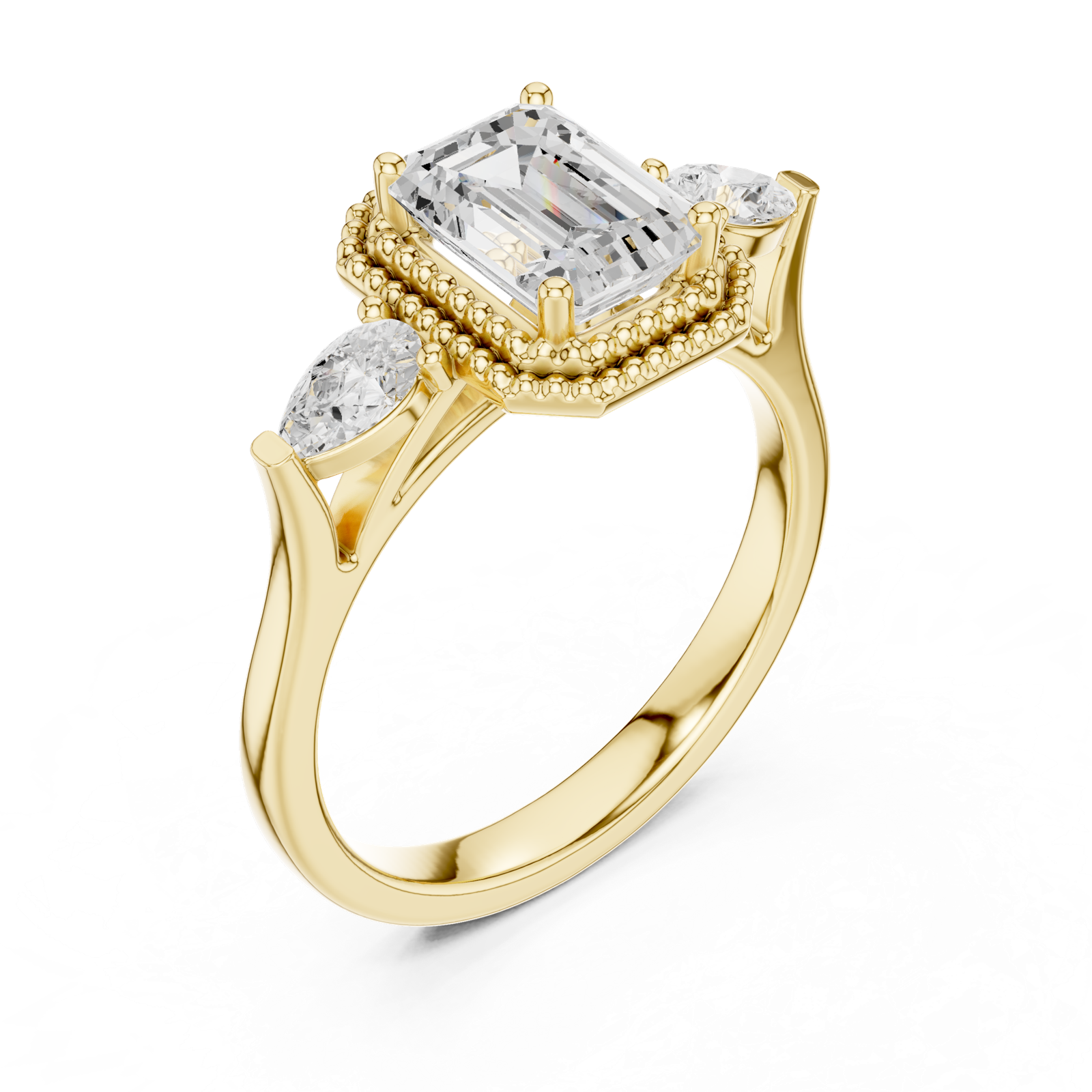 Gold Ring DDLR-274, Yellow Gold, view 2