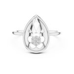Gold Ring DR-6188, White Gold, view 4