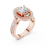 Gold Ring DDLR-401, Rose Gold, view 2