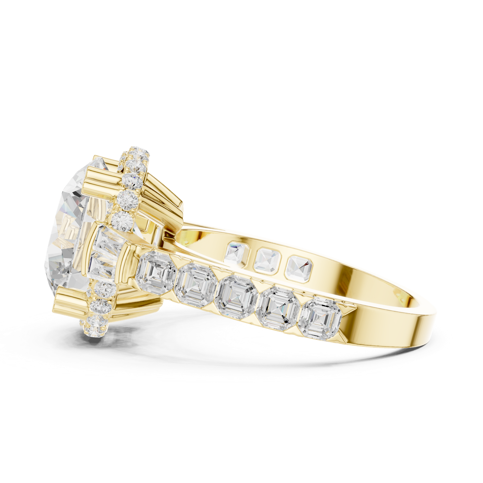 Gold Ring DDLR-354, Yellow Gold, view 3