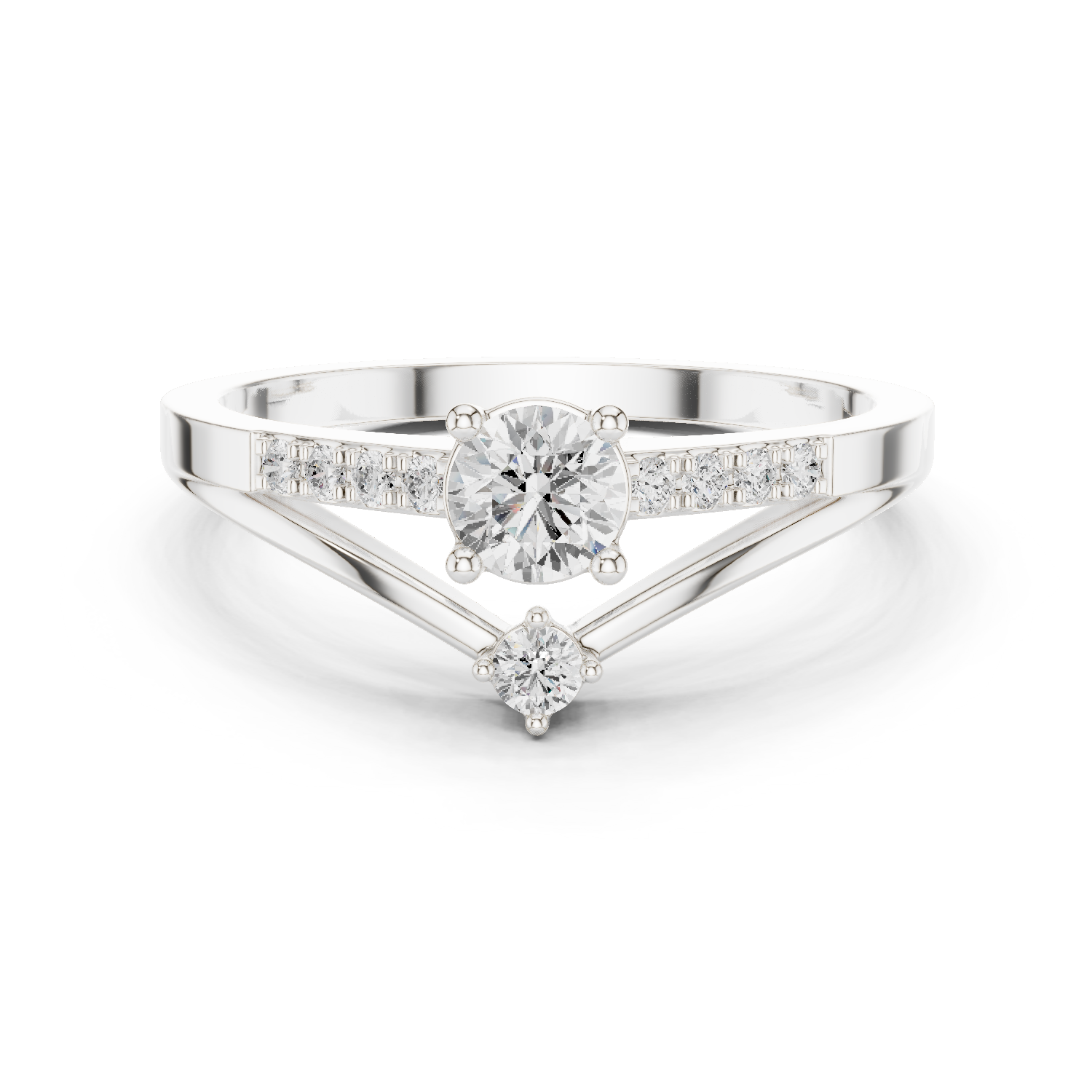 Gold Ring DDLR-835, White Gold