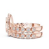 Gold Ring DDLR-296, Rose Gold, view 3
