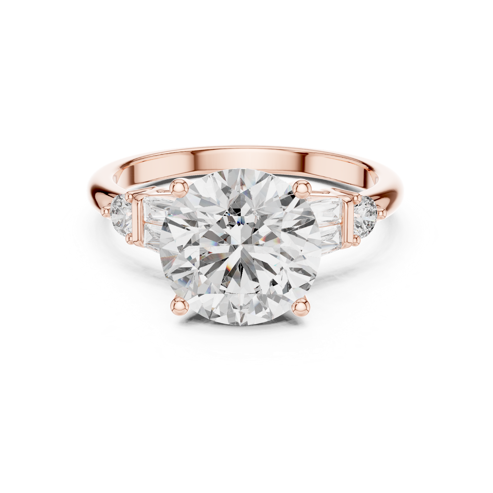 Gold Ring DDLR-157, Rose Gold, view 4