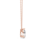 Gold Jewelry DDPO-001, Pear center stone, Rose Gold, view 3