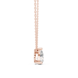 Gold Jewelry DDPO-001, Pear center stone, Rose Gold, view 3