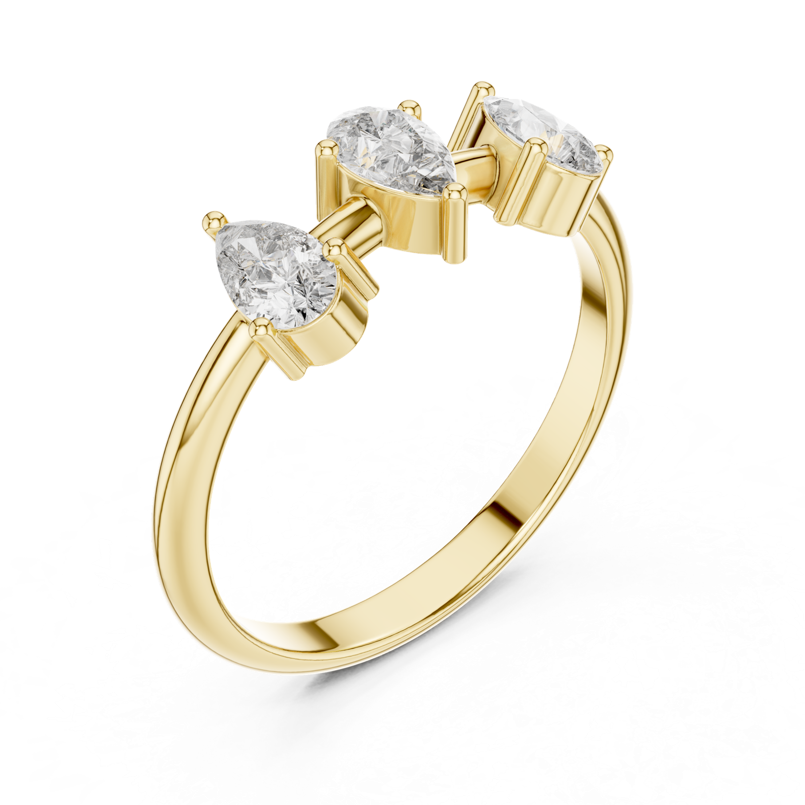 Gold Ring HLR-106, Yellow Gold, view 2