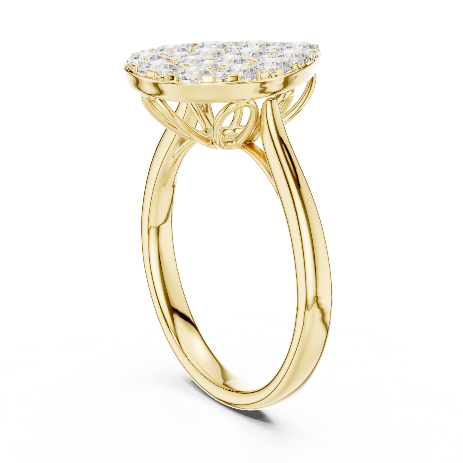 Gold Ring DDLR-784, Yellow Gold, view 1