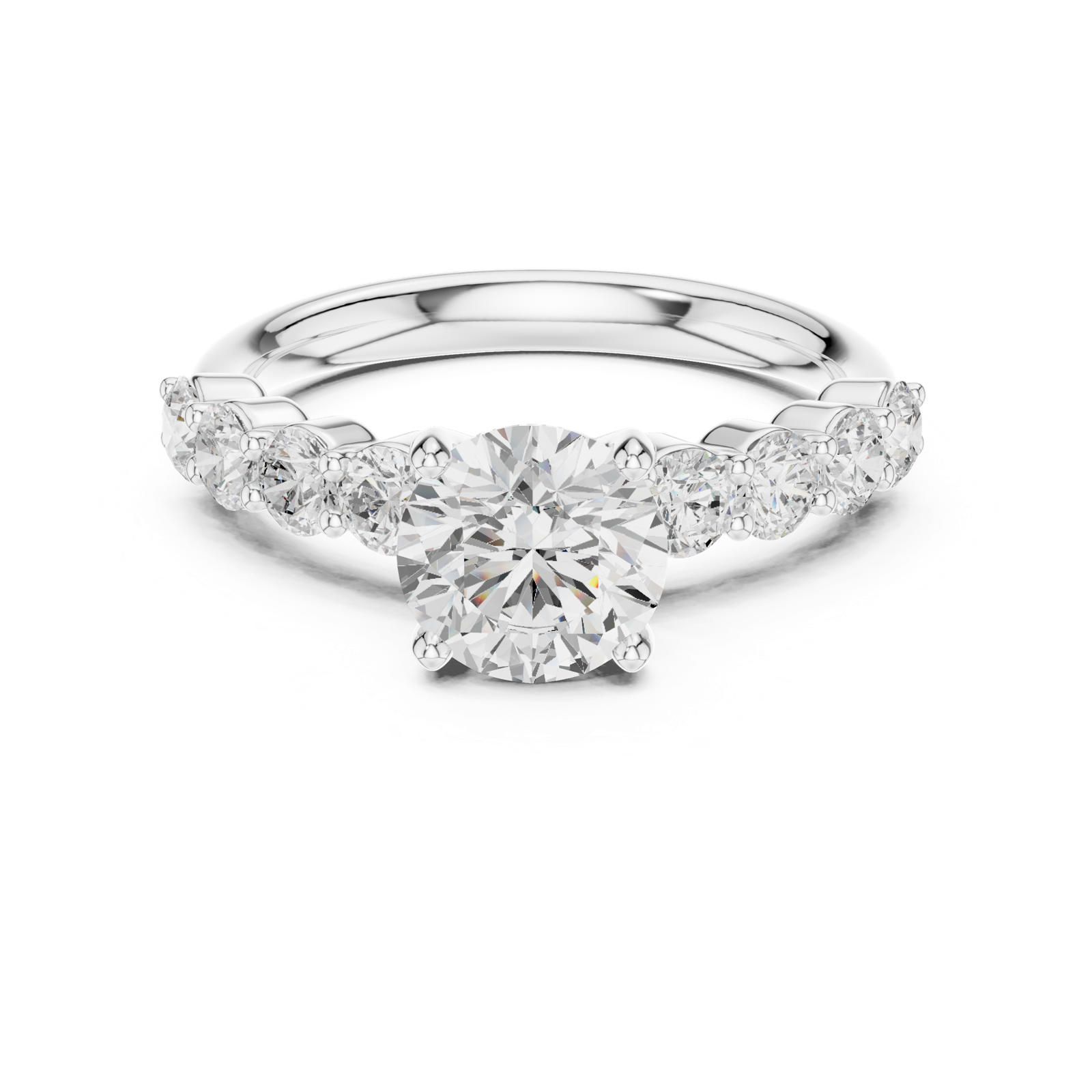 Gold Ring DDLR-642, White Gold, view 4