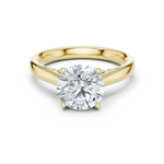 Gold Jewelry L36-18, Round center stone, Yellow Gold