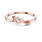 Gold Ring DR-6178, Rose Gold, view 4