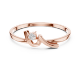 Gold Ring DR-6178, Rose Gold, view 4