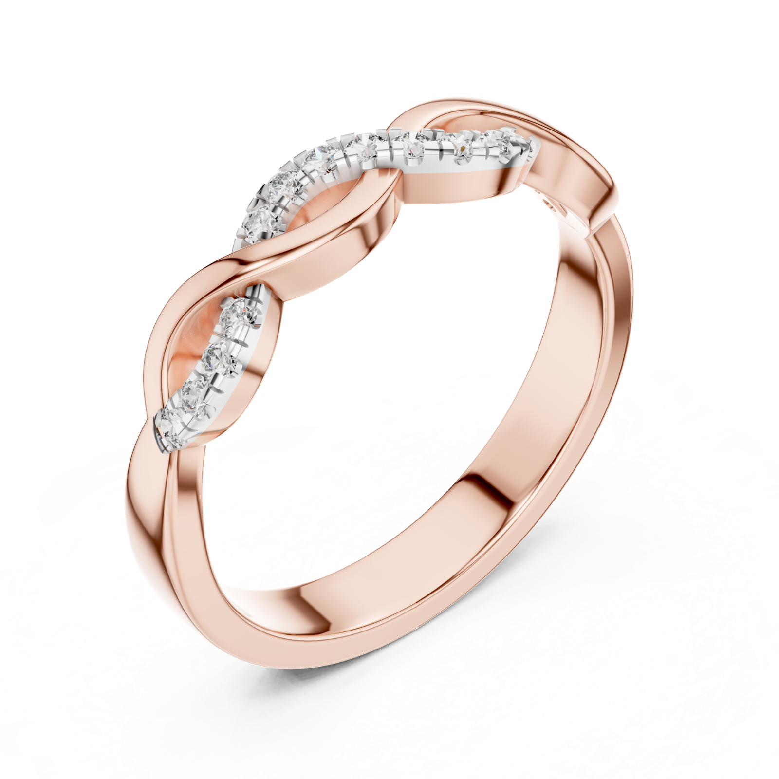 Gold Ring 12-10005@L, Rose Gold, view 2