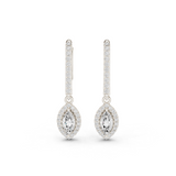 Gold Jewelry DDER-034, Marquise center stone, White Gold