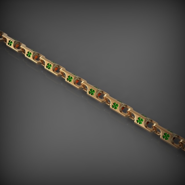 14K Solid Gold Men's Statement Link Chain, Yellow Gold