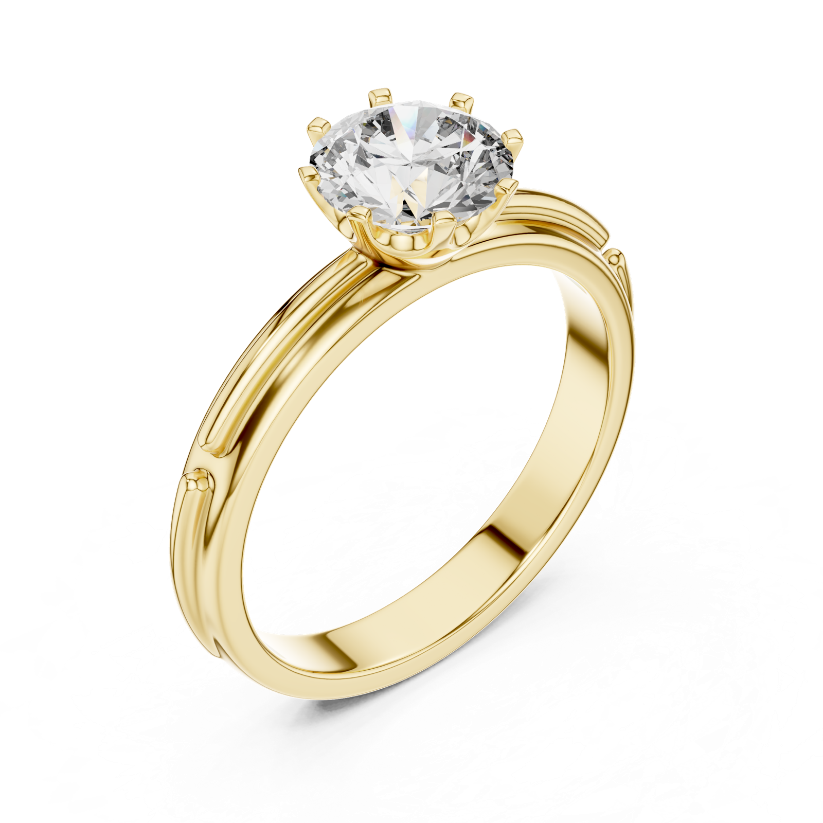 Gold Ring LR-0006, Yellow Gold, view 2