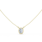 Gold Jewelry DDPS-001, Oval center stone, Yellow Gold