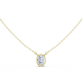 Gold Jewelry DDPS-001, Oval center stone, Yellow Gold