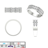 14K Solid Gold Lab Diamond Eternity Ring, Yellow Gold, view 50