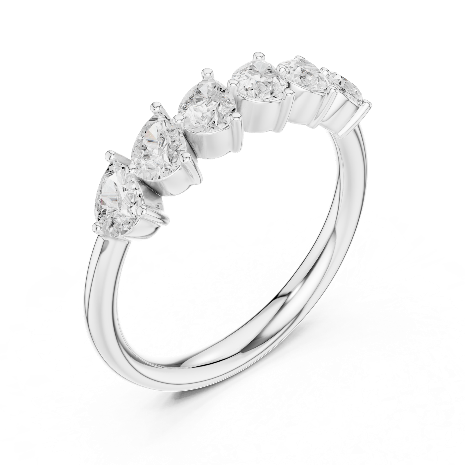 Gold Ring DDLR-580, White Gold, view 2